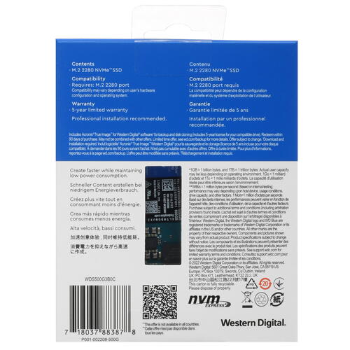 Купить 500 ГБ M.2 NVMe накопитель WD Blue SN570 [WDS500G3B0C]  5073132. Характеристики, отзывы и цены в Донецке