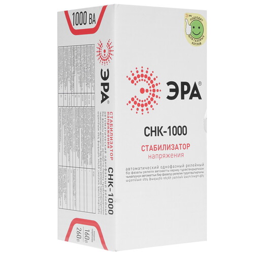 Купить Стабилизатор напряжения ЭРА СНК-1000  1353861. Характеристики, отзывы и цены в Донецке