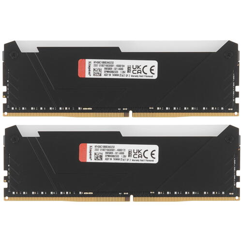 Купить Оперативная память Kingston FURY Beast Black RGB [KF436C18BB2AK2/32] 32 ГБ  5436299. Характеристики, отзывы и цены в Донецке