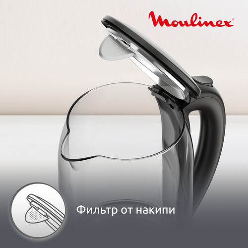 Купить Электрочайник Moulinex BY3S0DF0 черный  9291925. Характеристики, отзывы и цены в Донецке