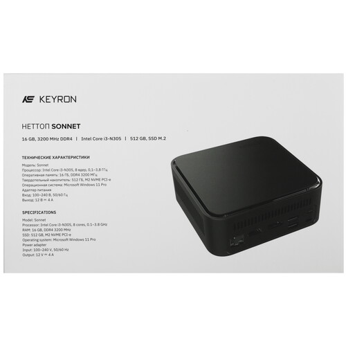 Купить Мини ПК KEYRON Sonnet  9207027. Характеристики, отзывы и цены в Донецке