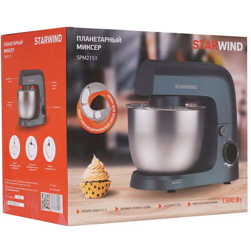 Купить Миксер Starwind SPM2152 серый  9233623. Характеристики, отзывы и цены в Донецке