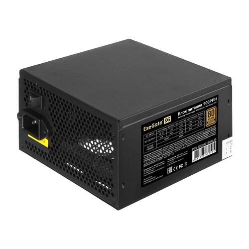 Купить Блок питания ExeGate 80 PLUS Bronze 900PPH [EX292160RUS] черный  9921141. Характеристики, отзывы и цены в Донецке
