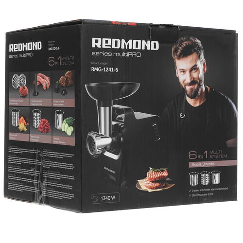 Купить Мясорубка электрическая Redmond RMG-1241-6 черный  4741872. Характеристики, отзывы и цены в Донецке