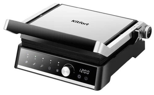 Купить Гриль Kitfort КТ-4601 серебристый  9238741. Характеристики, отзывы и цены в Донецке