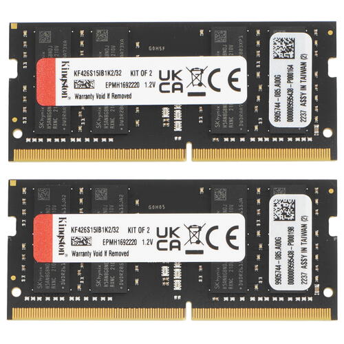 Купить Оперативная память SODIMM Kingston FURY Impact [KF426S15IB1K2/32] 32 ГБ  5072393. Характеристики, отзывы и цены в Донецке