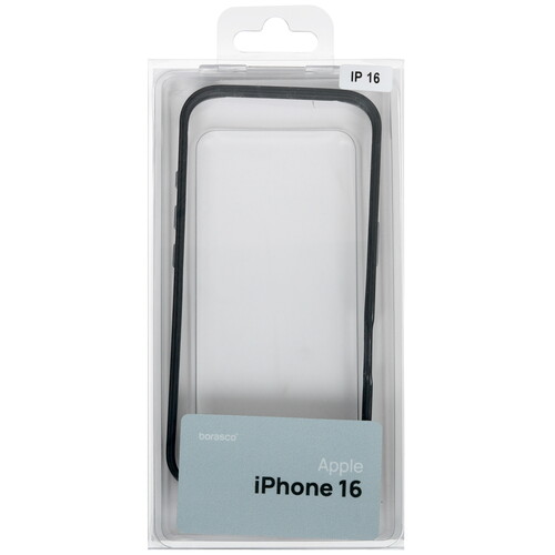 Купить Бампер  BoraSCO для Apple iPhone 16 черный  5490102. Характеристики, отзывы и цены в Донецке