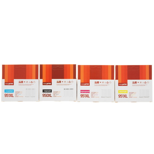 Купить Набор картриджей EasyPrint IH-950XL/951XL_SET голубой, желтый, пурпурный, черный  9115291. Характеристики, отзывы и цены в Донецке