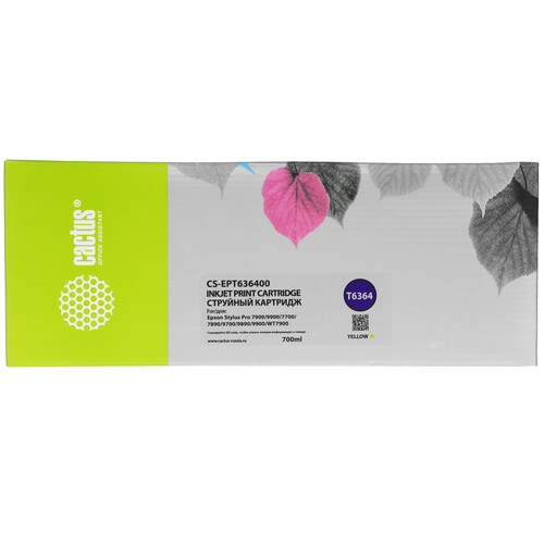 Купить Картридж Cactus CS-EPT636400 желтый  9926190. Характеристики, отзывы и цены в Донецке