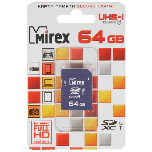 Купить Карта памяти Mirex SDXC 64 ГБ [13611-SD10CD64]  4789196. Характеристики, отзывы и цены в Донецке