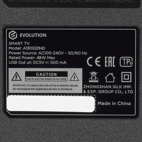 Купить 32" (80 см) Телевизор Evolution A13OS321HD черный  9235403. Характеристики, отзывы и цены в Донецке