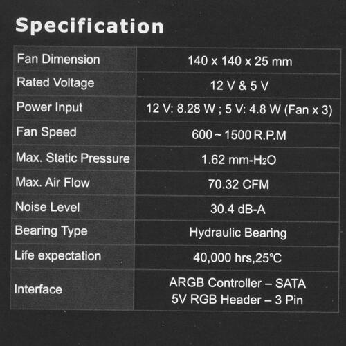 Купить Комплект вентиляторов Thermaltake Pure 14 ARGB Premium Edition [CL-F080-PL14SW-A]  1352197. Характеристики, отзывы и цены в Донецке