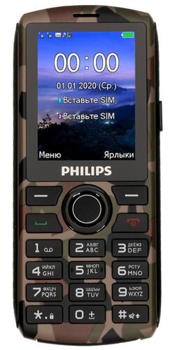Купить Сотовый телефон Philips Xenium E218 камуфляжный  4740965. Характеристики, отзывы и цены в Донецке