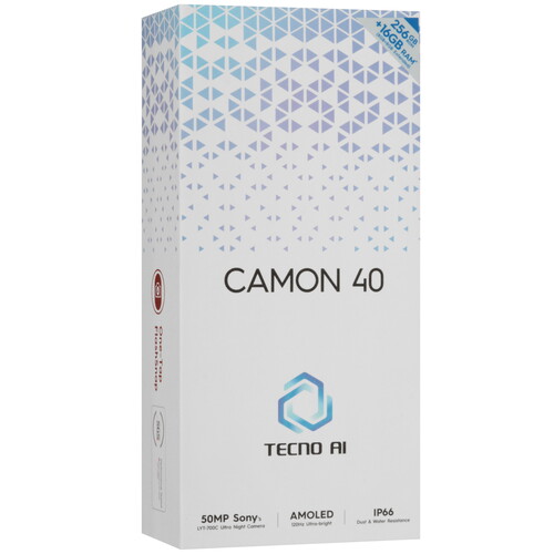 Купить 6.78" Смартфон Tecno CAMON 40 256 ГБ белый  5622662. Характеристики, отзывы и цены в Донецке