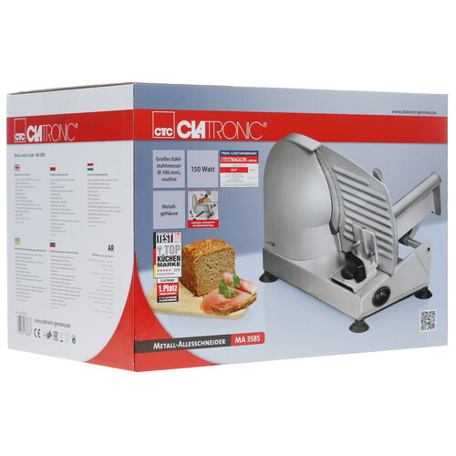 Купить Ломтерезка Clatronic MA3585 серебристый  1037010. Характеристики, отзывы и цены в Донецке