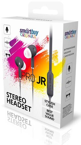 Купить Проводные наушники Smartbuy Pro JR черный  5366139. Характеристики, отзывы и цены в Донецке
