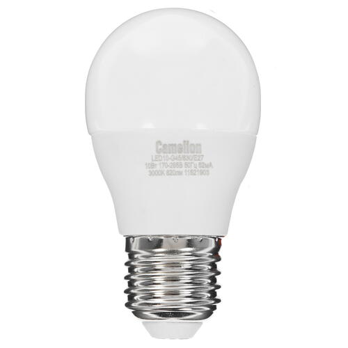 Купить Лампа светодиодная Camelion LED E27/G45/10w/830  1392760. Характеристики, отзывы и цены в Донецке