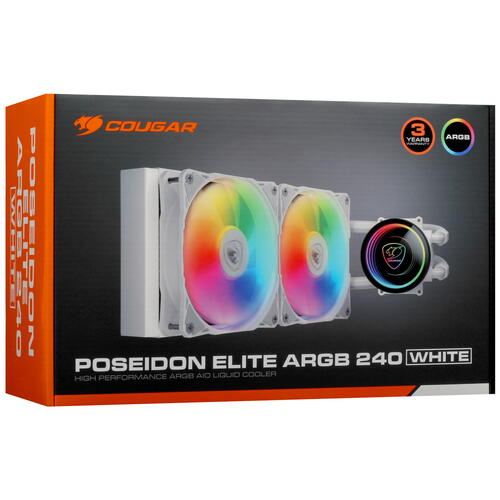 Купить Система охлаждения Cougar Poseidon Elite 240 ARGB  белая  5418816. Характеристики, отзывы и цены в Донецке