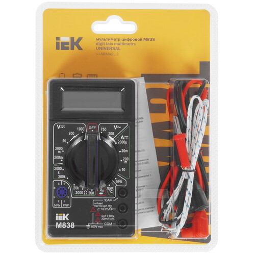 Купить Мультиметр IEK Universal M838  5302034. Характеристики, отзывы и цены в Донецке