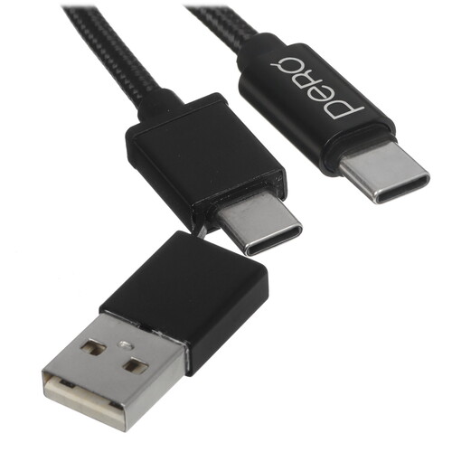 Купить Кабель круглый PERO USB Type-C - USB 2.0 Type-A, USB Type-C черный 1 м  5365833. Характеристики, отзывы и цены в Донецке