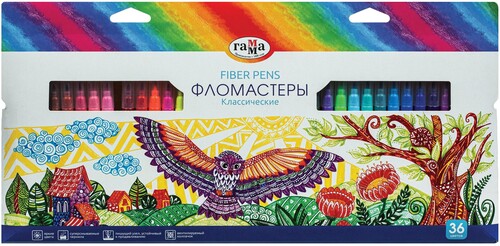 Купить Фломастеры Гамма Классические, 36цв., смываемые, картон. упак., 180319_14  9139188. Характеристики, отзывы и цены в Донецке
