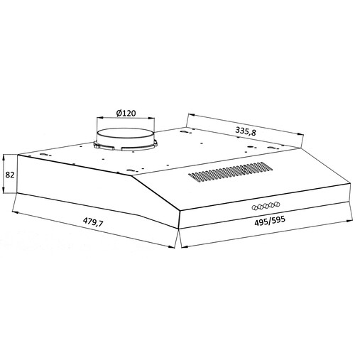 Купить Вытяжка подвесная DEXP SH50-SVFB белый  9279026. Характеристики, отзывы и цены в Донецке