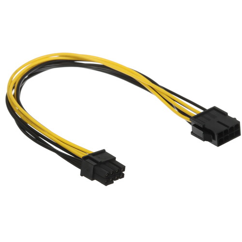 Купить Кабель для блока питания FinePower PCI-E 6+2pin(F) - PCI-E 8pin(M)  9084727. Характеристики, отзывы и цены в Донецке