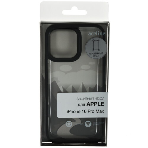 Купить Накладка  Aceline Silicone Side для Apple iPhone 16 Pro Max черный  5625953. Характеристики, отзывы и цены в Донецке