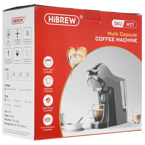 Купить Кофемашина капсульная Hibrew H17  5626741. Характеристики, отзывы и цены в Донецке