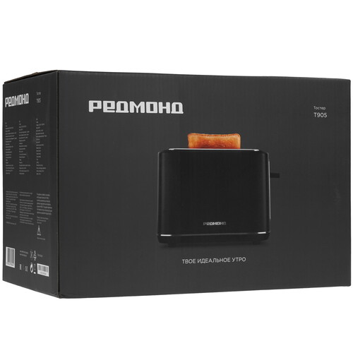 Купить Тостер РЕДМОНД T905 черный  9168418. Характеристики, отзывы и цены в Донецке