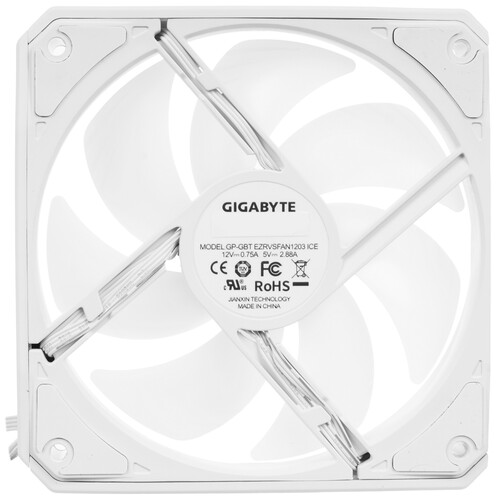 Купить Комплект реверсных вентиляторов Gigabyte EZ CHAIN RVS FAN 120 [GP-GBT EZRVSFAN1203 ICE] белый  5620208. Характеристики, отзывы и цены в Донецке