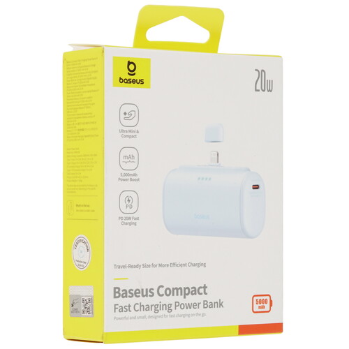 Купить Портативный аккумулятор Baseus Compact Fast Chargin Power Bank iP Edition голубой  5600122. Характеристики, отзывы и цены в Донецке