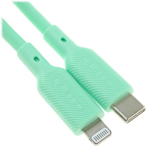Купить Кабель круглый QUMO Lightning 8-pin MFI - USB Type-C зеленый 1 м  4850195. Характеристики, отзывы и цены в Донецке