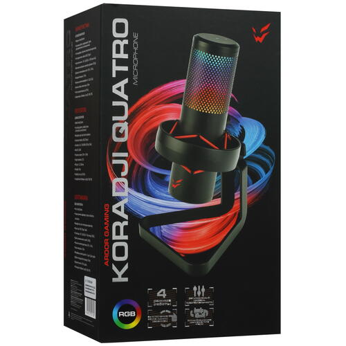 Купить Микрофон ARDOR GAMING Koradji Quatro черный  5401482. Характеристики, отзывы и цены в Донецке