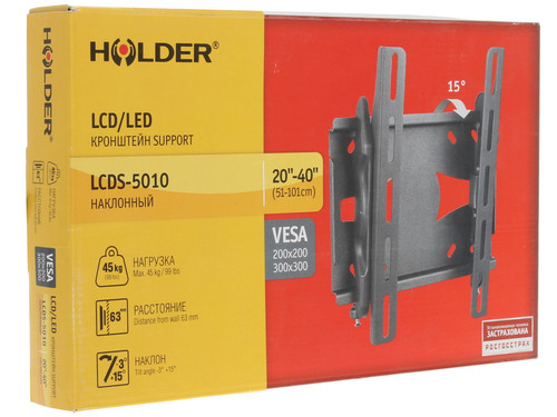 Купить Кронштейн для ТВ Holder LCDS-5010 черный  0123331. Характеристики, отзывы и цены в Донецке