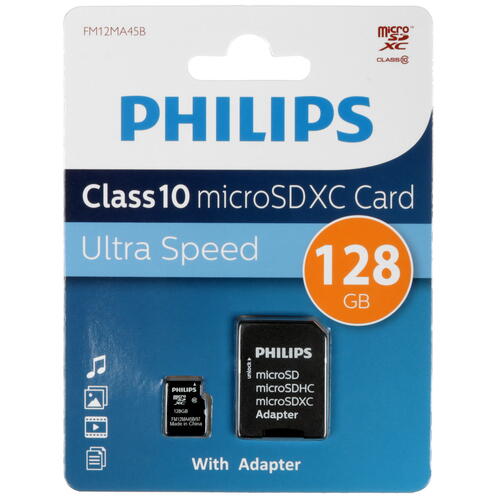 Купить Карта памяти Philips microSDXC 128 ГБ [FM12MA45B/97]  5463023. Характеристики, отзывы и цены в Донецке