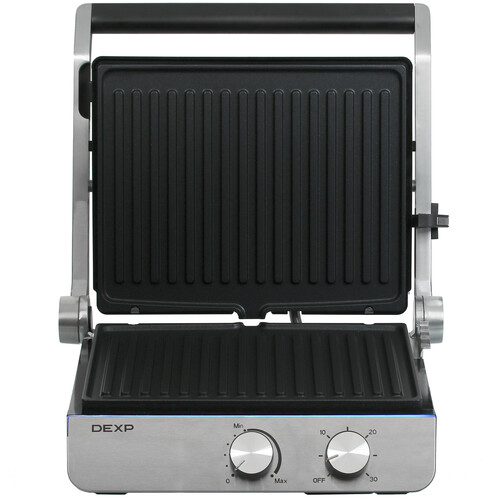 Купить Гриль DEXP GRL-2000BR серебристый  5409523. Характеристики, отзывы и цены в Донецке