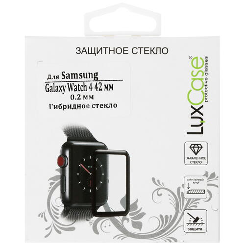 Купить Защитное гибридное стекло LuxCase для Samsung Galaxy Watch4 Classic 42mm  4875105. Характеристики, отзывы и цены в Донецке