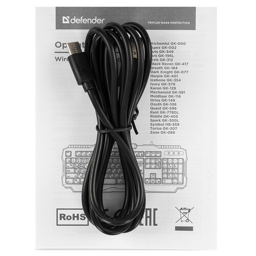 Купить Клавиатура  проводная Defender Harpie GK-401  9230448. Характеристики, отзывы и цены в Донецке
