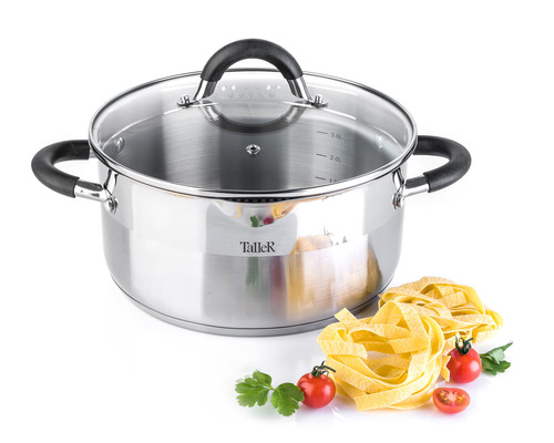 Купить Кастрюля Taller Телфорд TR-17194 4 л 22 см серебристый  4859648. Характеристики, отзывы и цены в Донецке