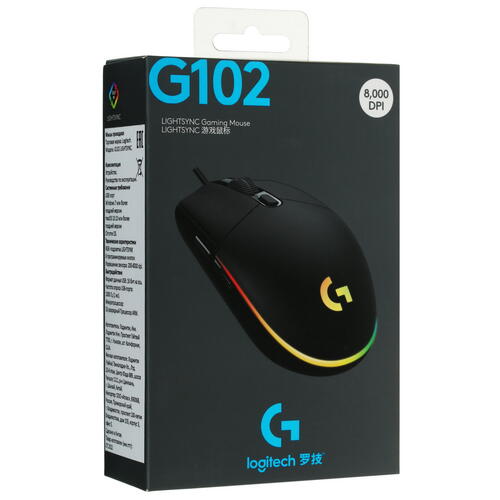 Купить Мышь проводная Logitech G102 LIGHTSYNC  5051193. Характеристики, отзывы и цены в Донецке