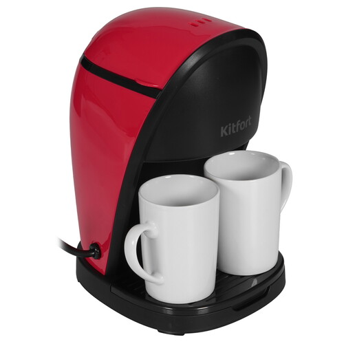 Купить Кофеварка капельная Kitfort КТ-7188-1 красный  9083338. Характеристики, отзывы и цены в Донецке