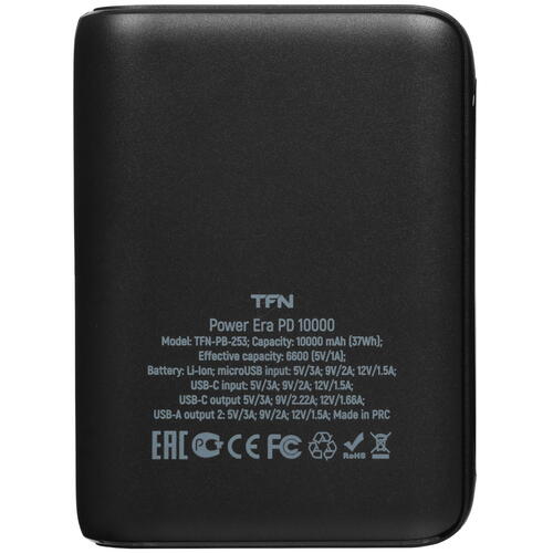 Купить Портативный аккумулятор TFN Power Era PD 10 черный  5465301. Характеристики, отзывы и цены в Донецке