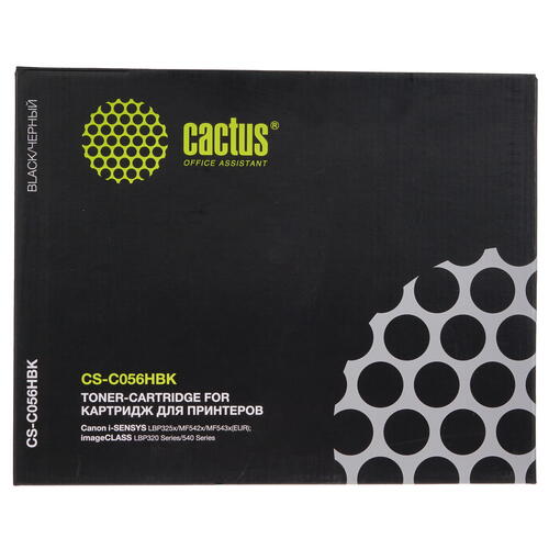 Купить Картридж лазерный Cactus CS-C056HBK черный, с чипом  5349784. Характеристики, отзывы и цены в Донецке