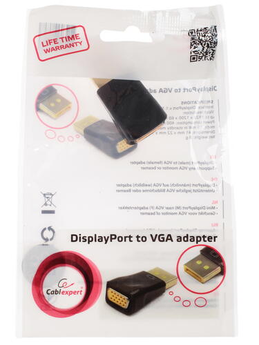 Купить Переходник однонаправленный Cablexpert DisplayPort - VGA  1104884. Характеристики, отзывы и цены в Донецке