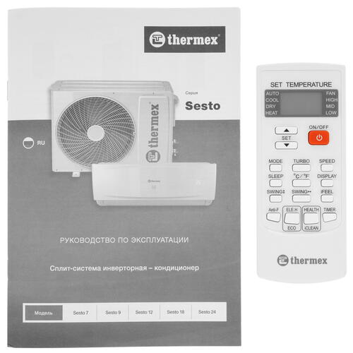 Купить Кондиционер настенный сплит-система Thermex Sesto 18 белый  9095842. Характеристики, отзывы и цены в Донецке