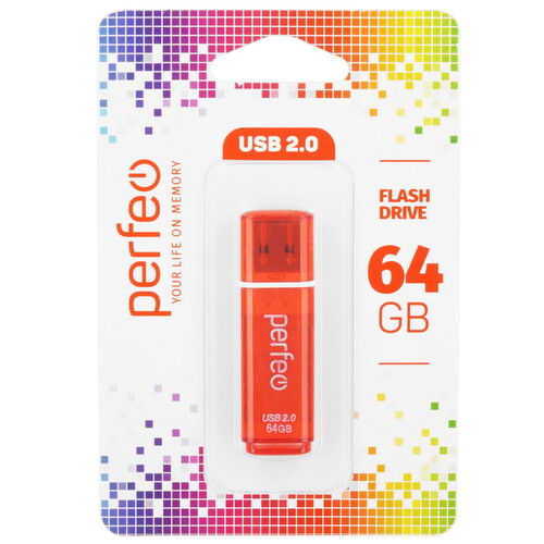 Купить Память USB Flash 64 ГБ Perfeo C13 [PF-C13R064]  9209154. Характеристики, отзывы и цены в Донецке