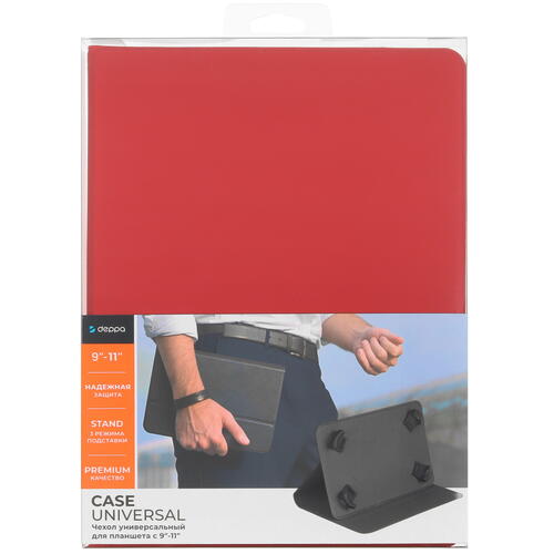 Купить Чехол-книжка DEPPA Case Universal для любых моделей 9-11" красный  5453469. Характеристики, отзывы и цены в Донецке