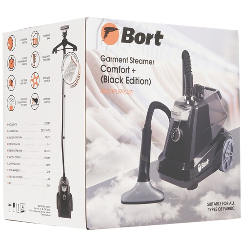 Купить Отпариватель Bort Comfort + Black Edition черный  8185135. Характеристики, отзывы и цены в Донецке