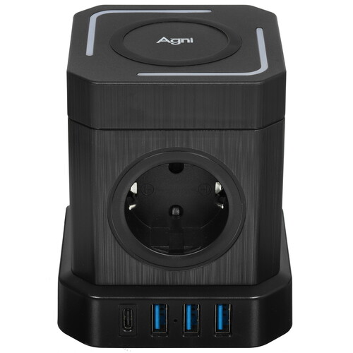 Купить Сетевой фильтр AGNI TP-VE4U5E-C-W черный  9289290. Характеристики, отзывы и цены в Донецке